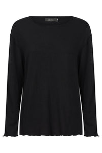 Aria Long Sleeve Top - Black - Girl Next Door Fashion