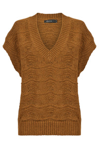 Orin Knit Vest - Caramel - Girl Next Door Fashion