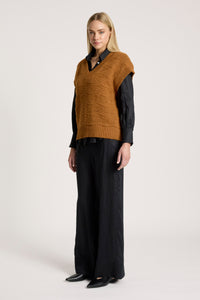 Orin Knit Vest - Caramel - Girl Next Door Fashion