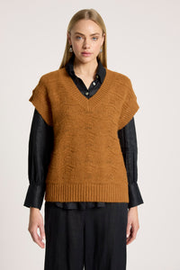 Orin Knit Vest - Caramel - Girl Next Door Fashion