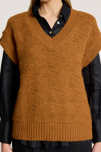 Orin Knit Vest - Caramel - Girl Next Door Fashion