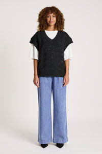 Orin Knit Vest - Black - Girl Next Door Fashion