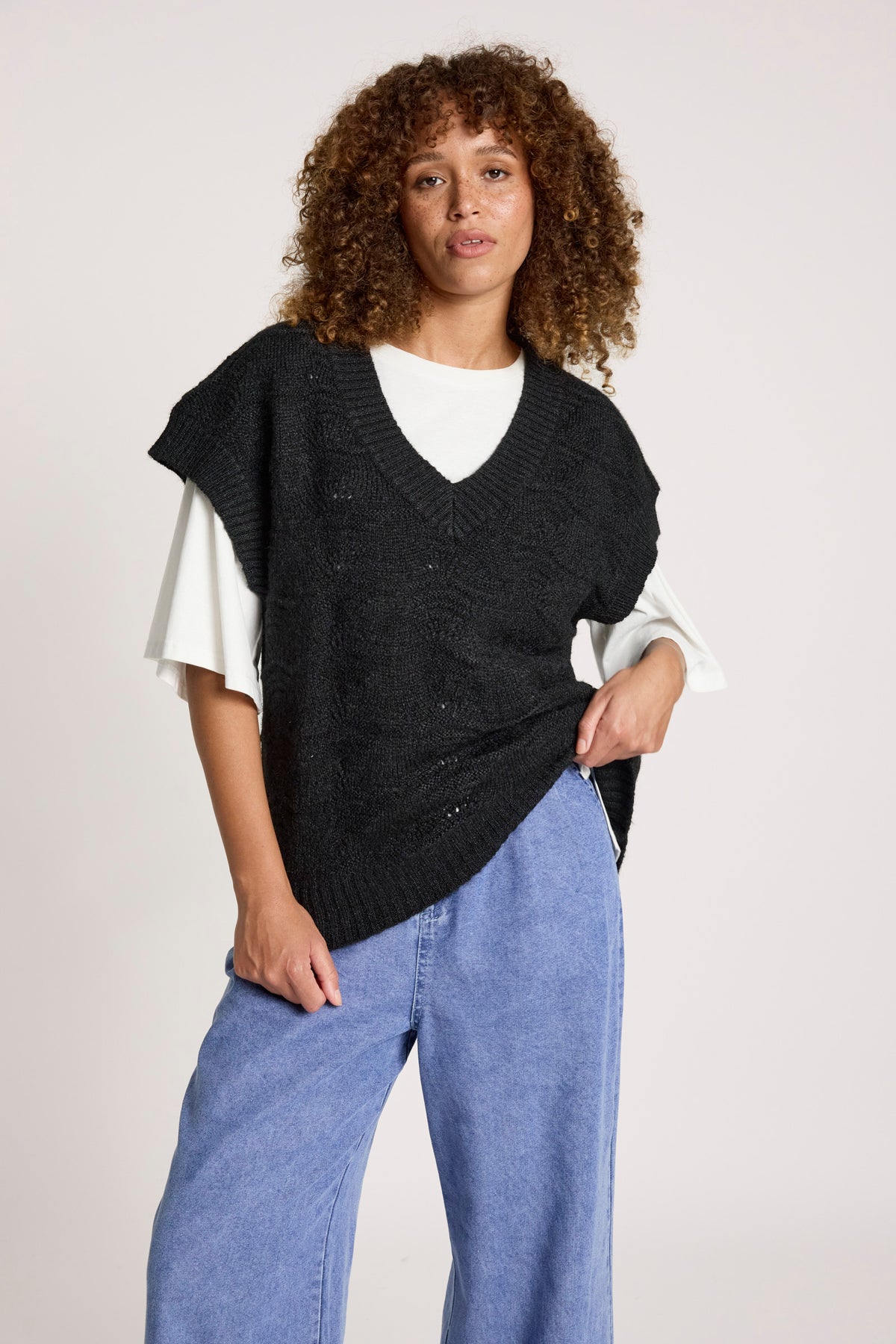 Orin Knit Vest - Black - Girl Next Door Fashion