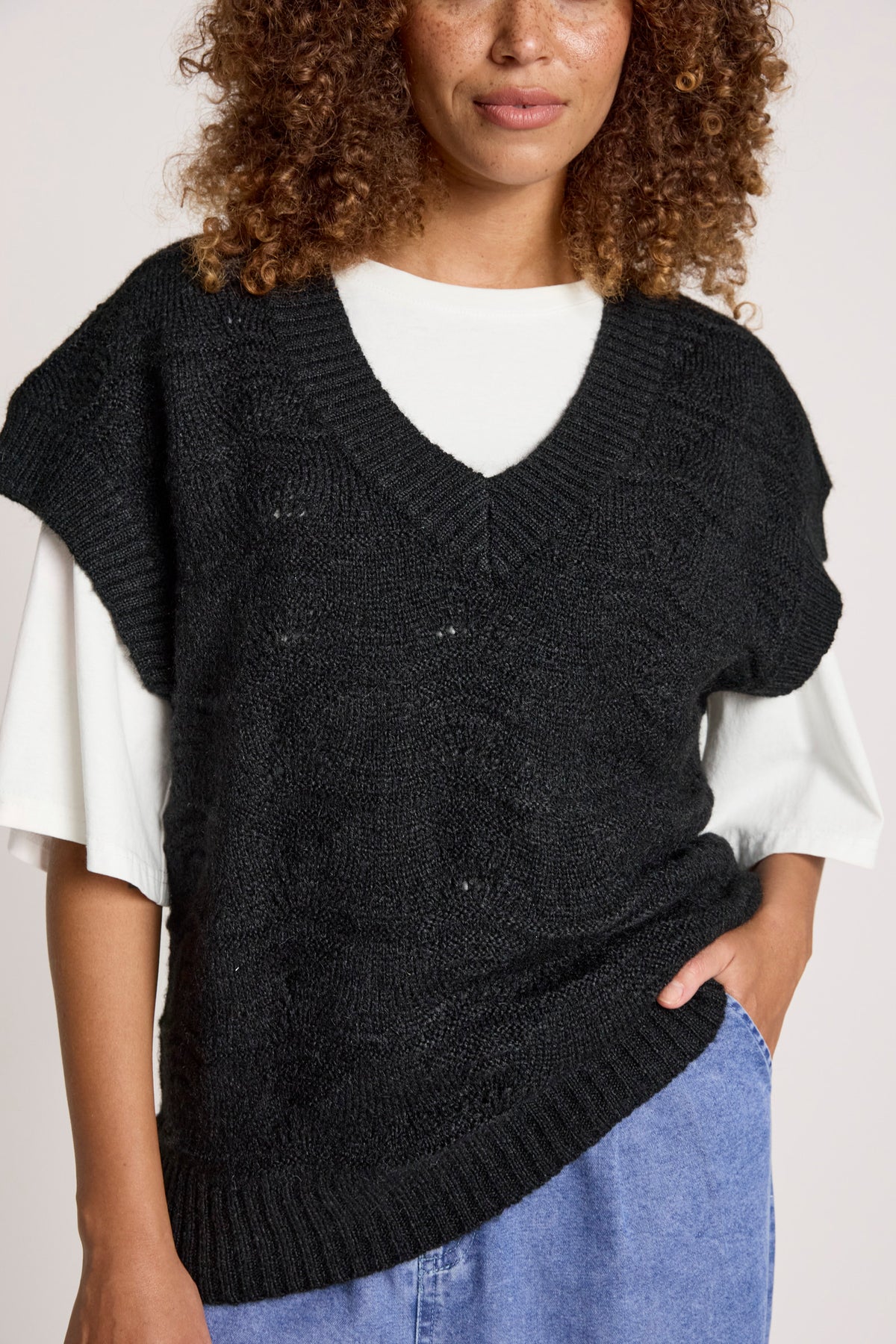 Orin Knit Vest - Black - Girl Next Door Fashion