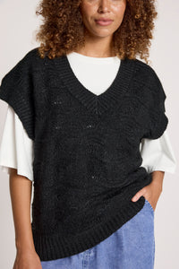 Orin Knit Vest - Black - Girl Next Door Fashion