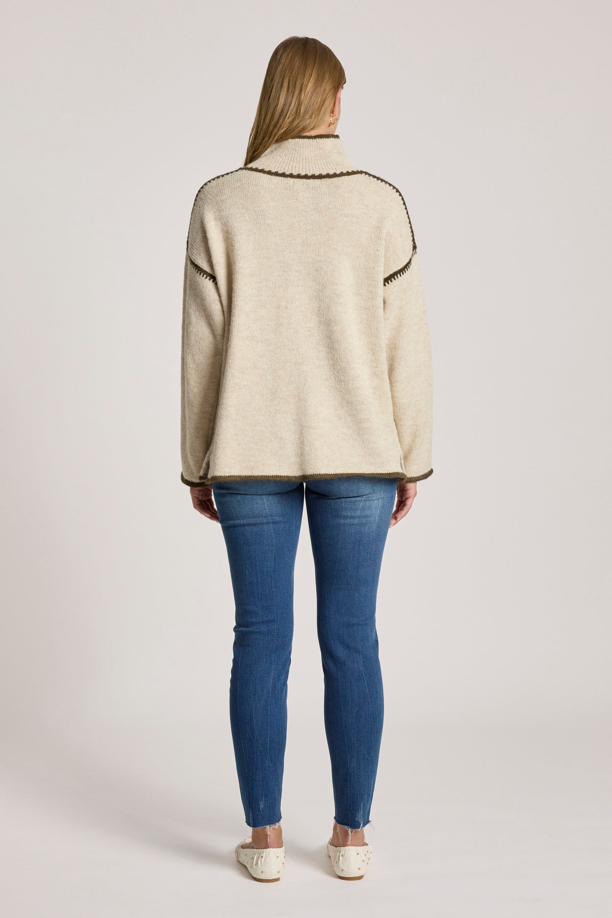 Orin Jumper - Dune/Olive - Girl Next Door Fashion
