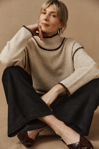 Orin Jumper - Dune/Olive - Girl Next Door Fashion