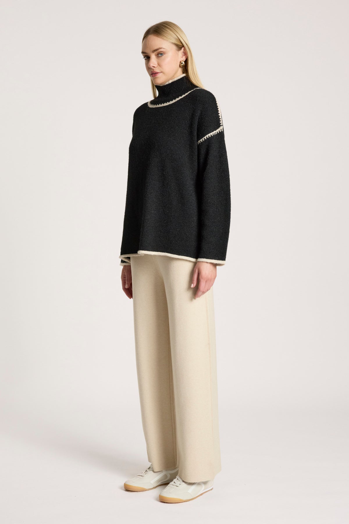 Orin Jumper - Black/Dune - Girl Next Door Fashion