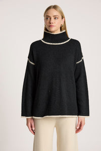 Orin Jumper - Black/Dune - Girl Next Door Fashion