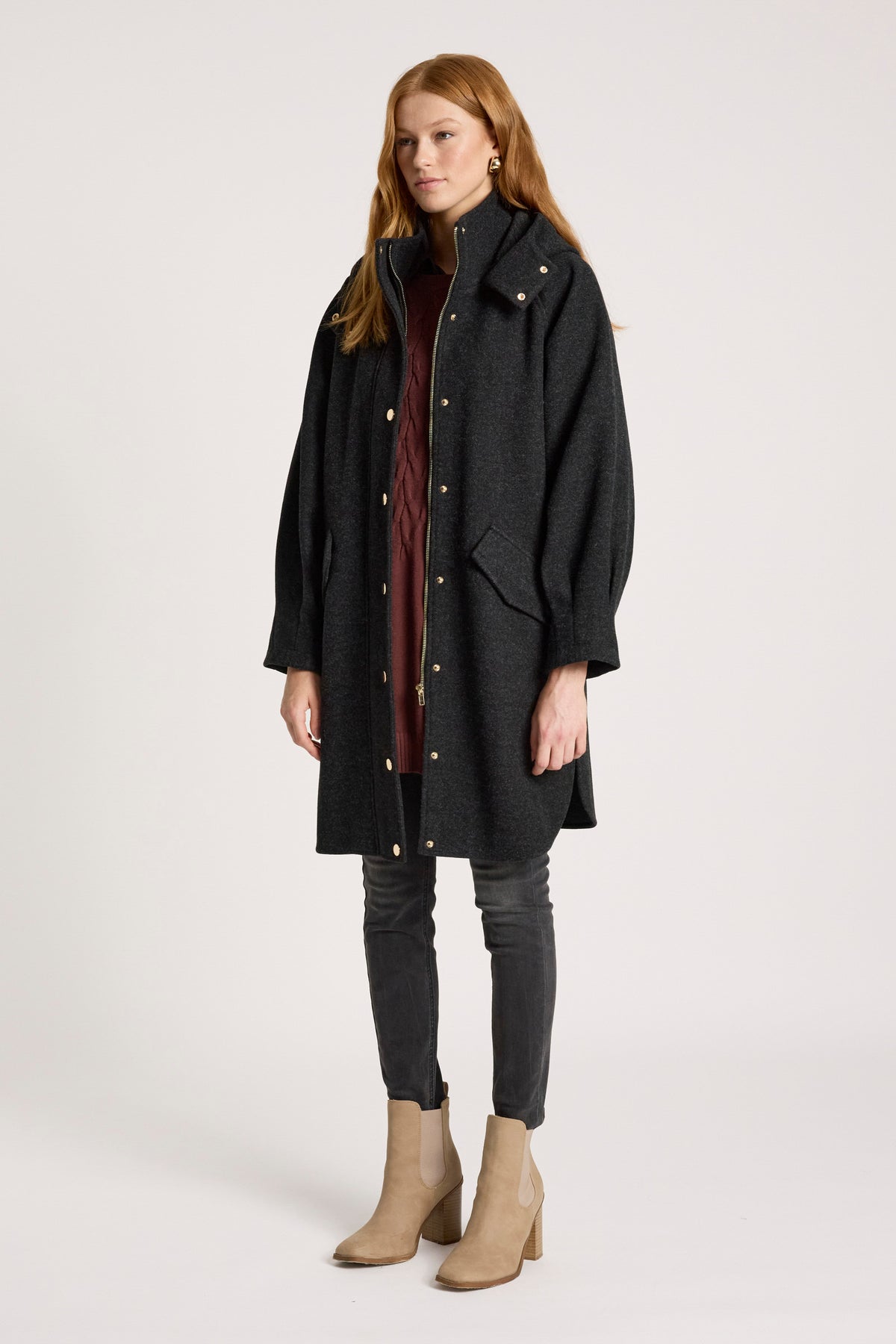 Sable Hood Jacket - Char - Girl Next Door Fashion