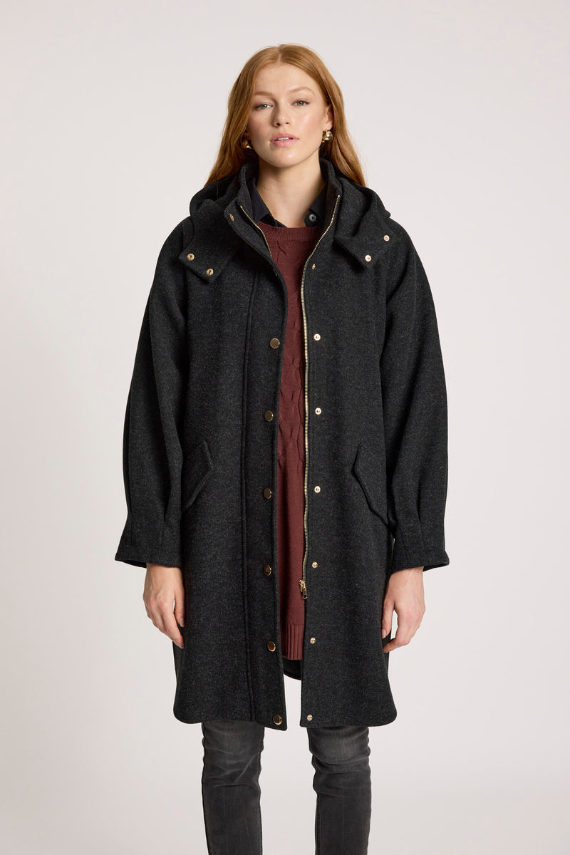 Sable Hood Jacket - Char - Girl Next Door Fashion