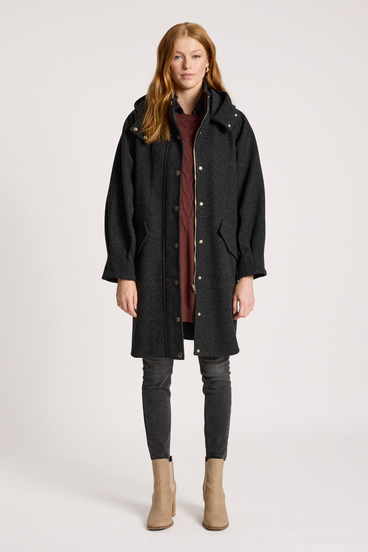 Sable Hood Jacket - Char - Girl Next Door Fashion