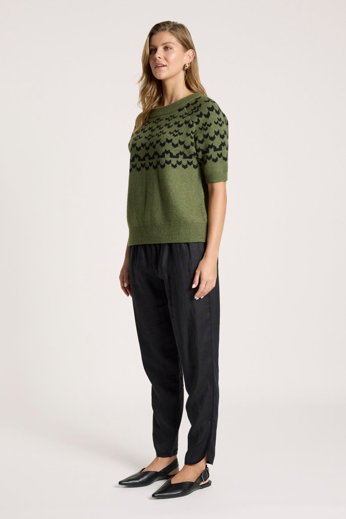 Maasai Knit Top - Pampas/Black - Girl Next Door Fashion
