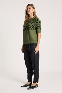 Maasai Knit Top - Pampas/Black - Girl Next Door Fashion