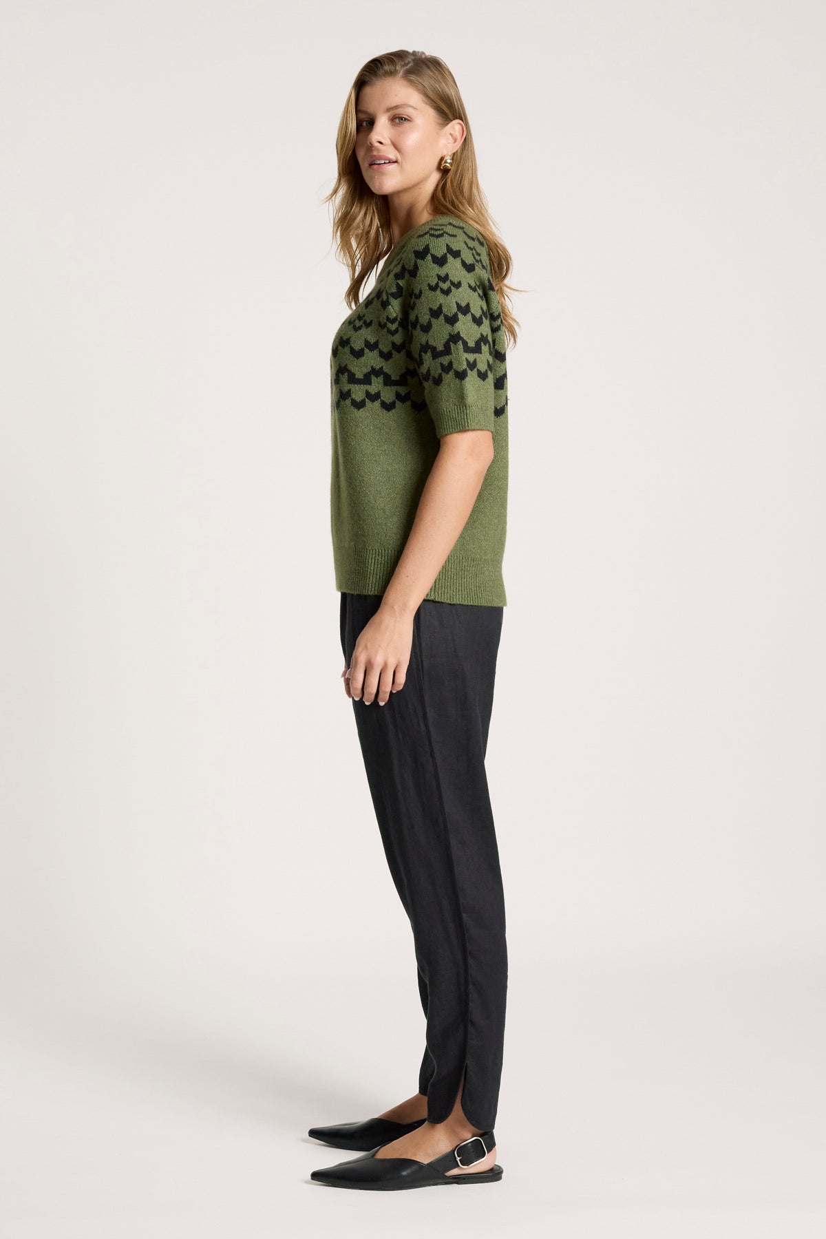 Maasai Knit Top - Pampas/Black - Girl Next Door Fashion