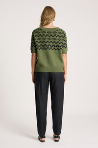 Maasai Knit Top - Pampas/Black - Girl Next Door Fashion