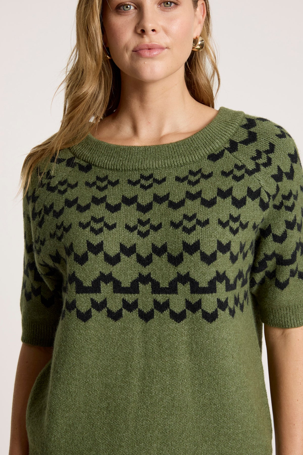 Maasai Knit Top - Pampas/Black - Girl Next Door Fashion