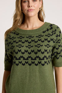 Maasai Knit Top - Pampas/Black - Girl Next Door Fashion