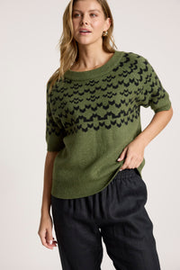 Maasai Knit Top - Pampas/Black - Girl Next Door Fashion