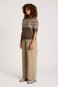 Massai Knit Top - Cocoa/Dune - Girl Next Door Fashion