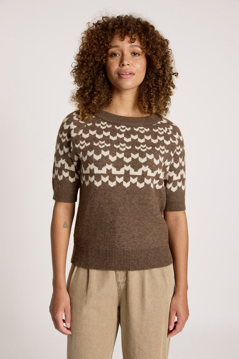 Massai Knit Top - Cocoa/Dune - Girl Next Door Fashion