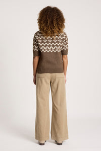 Massai Knit Top - Cocoa/Dune - Girl Next Door Fashion