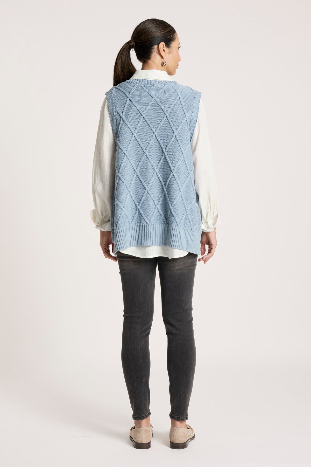 Liora Knit Vest - Lake - Girl Next Door Fashion