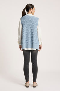 Liora Knit Vest - Lake - Girl Next Door Fashion