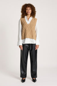 Liora Knit Vest - Mocha - Girl Next Door Fashion