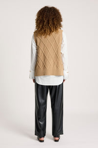 Liora Knit Vest - Mocha - Girl Next Door Fashion