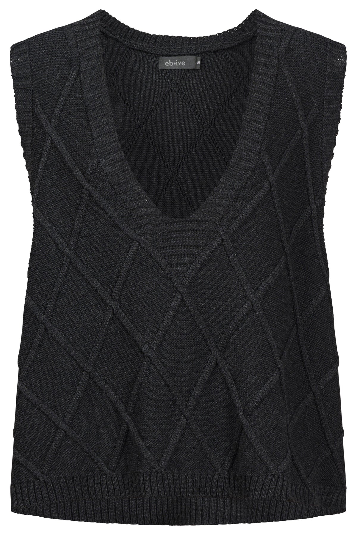 Liora Knit Vest - Char - Girl Next Door Fashion