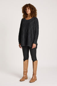 Liora Relaxed Jumper - Char - Girl Next Door Fashion
