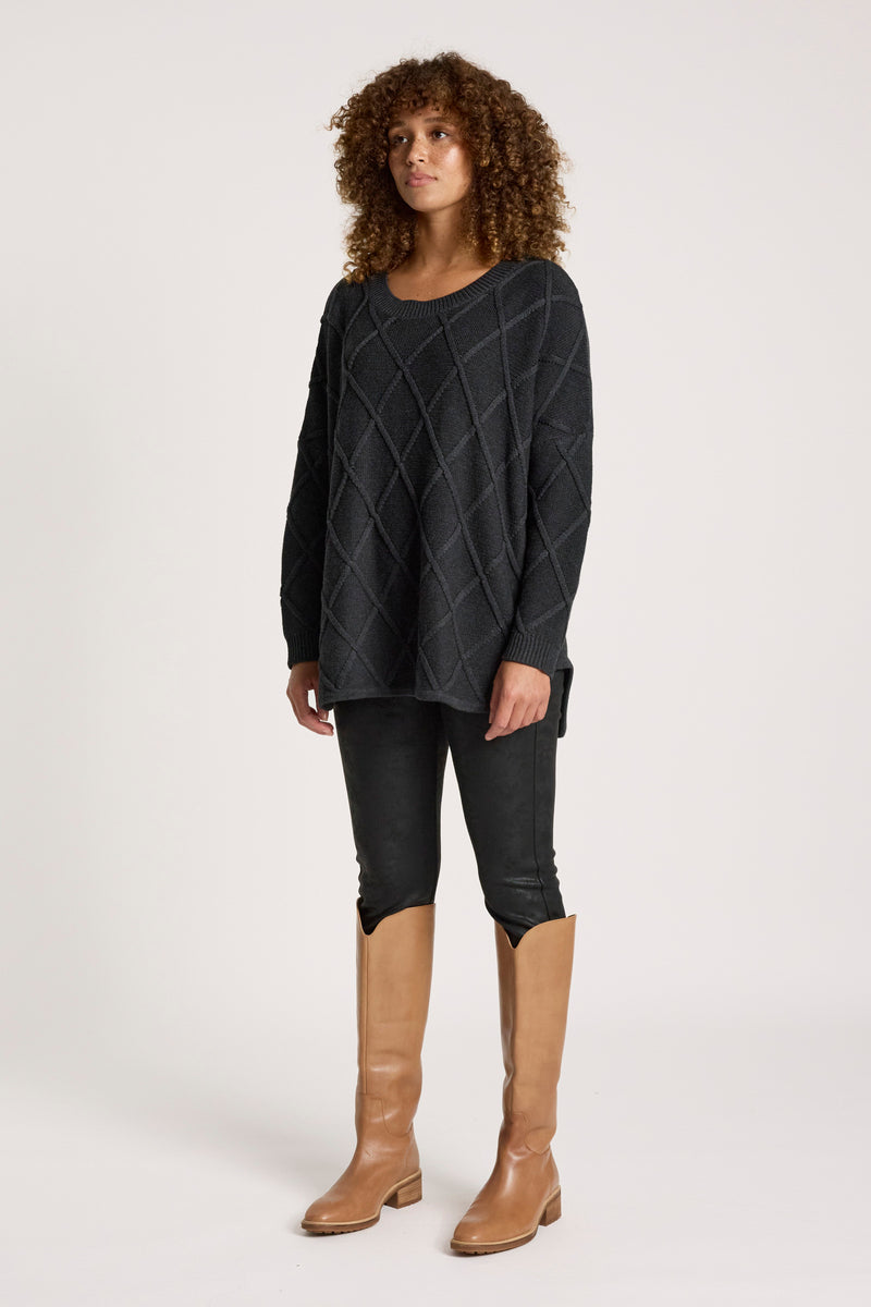 Liora Relaxed Jumper - Char - Girl Next Door Fashion