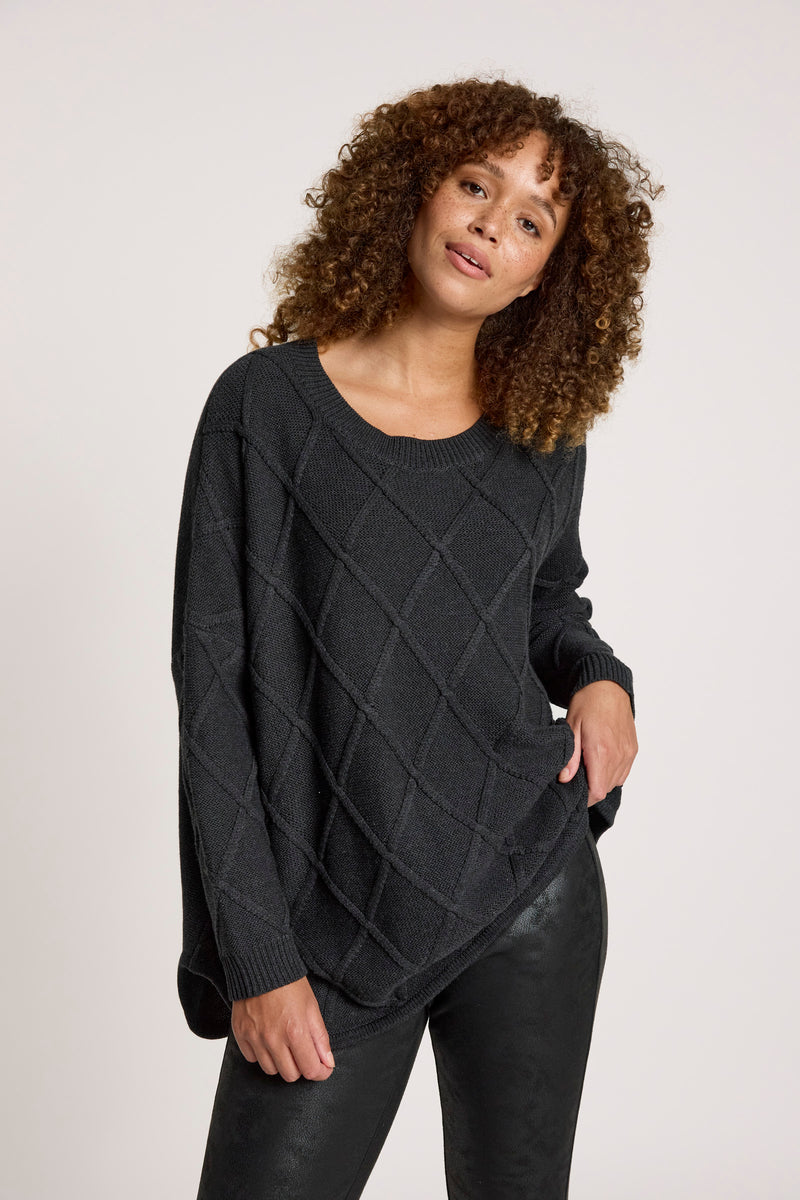 Liora Relaxed Jumper - Char - Girl Next Door Fashion