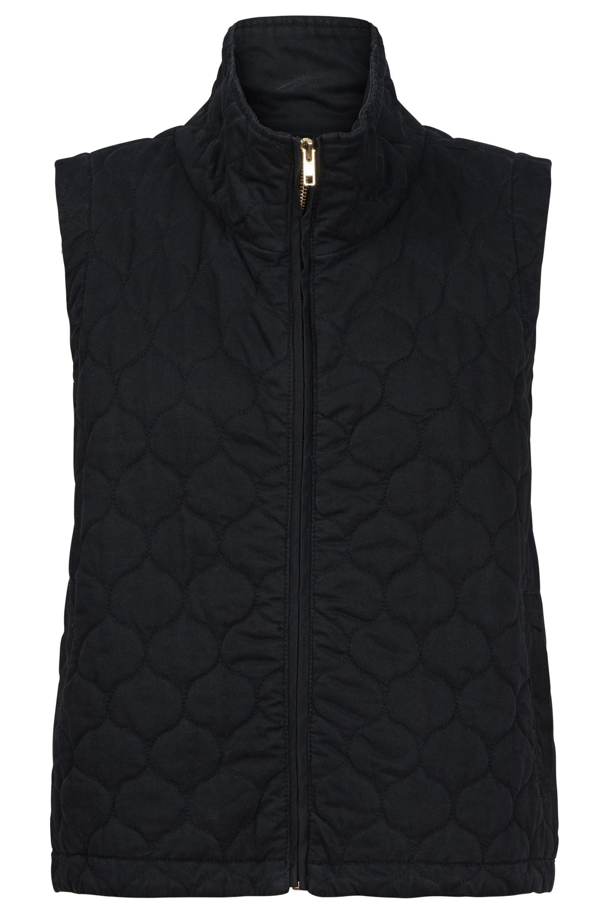 Sansi Quilted Crop Vest - Black - Girl Next Door Fashion