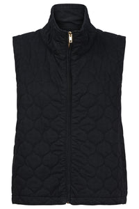 Sansi Quilted Crop Vest - Black - Girl Next Door Fashion