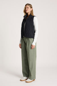 Sansi Quilted Crop Vest - Black - Girl Next Door Fashion