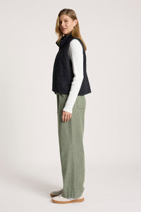 Sansi Quilted Crop Vest - Black - Girl Next Door Fashion