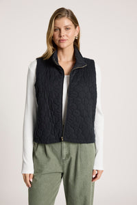 Sansi Quilted Crop Vest - Black - Girl Next Door Fashion