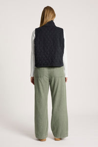 Sansi Quilted Crop Vest - Black - Girl Next Door Fashion