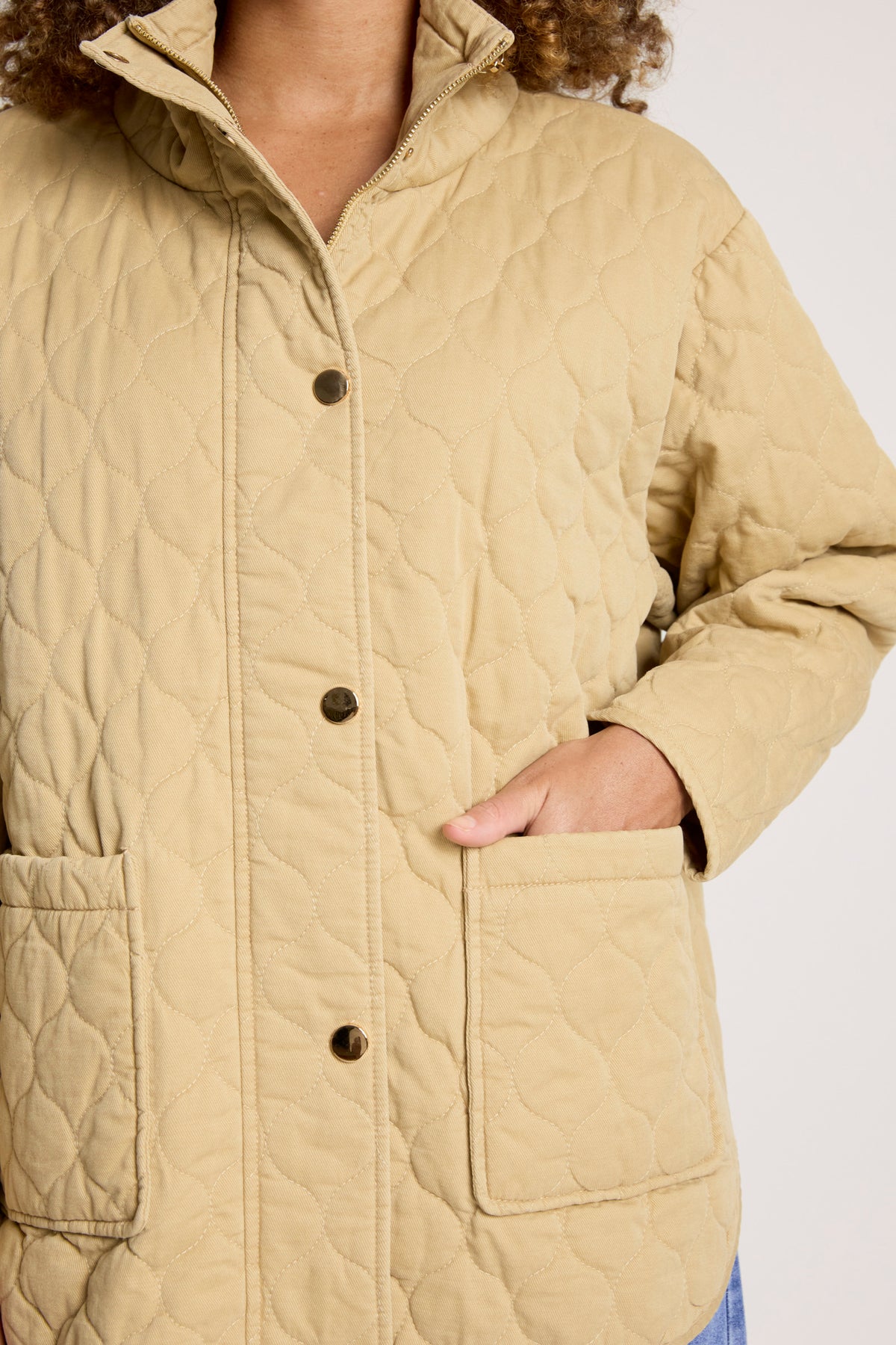 Sansi Quilted Jacket - Dune - Girl Next Door Fashion