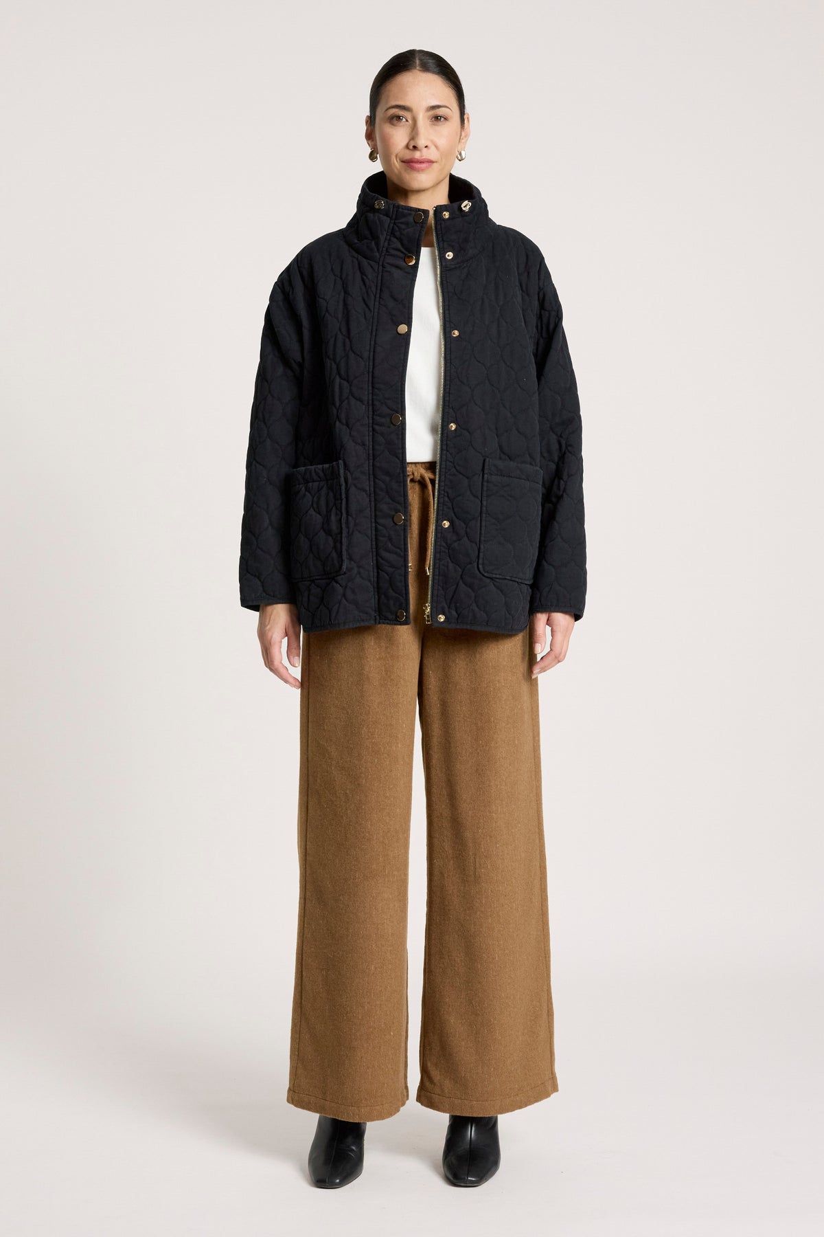 Sansi Quilted Jacket - Black - Girl Next Door Fashion