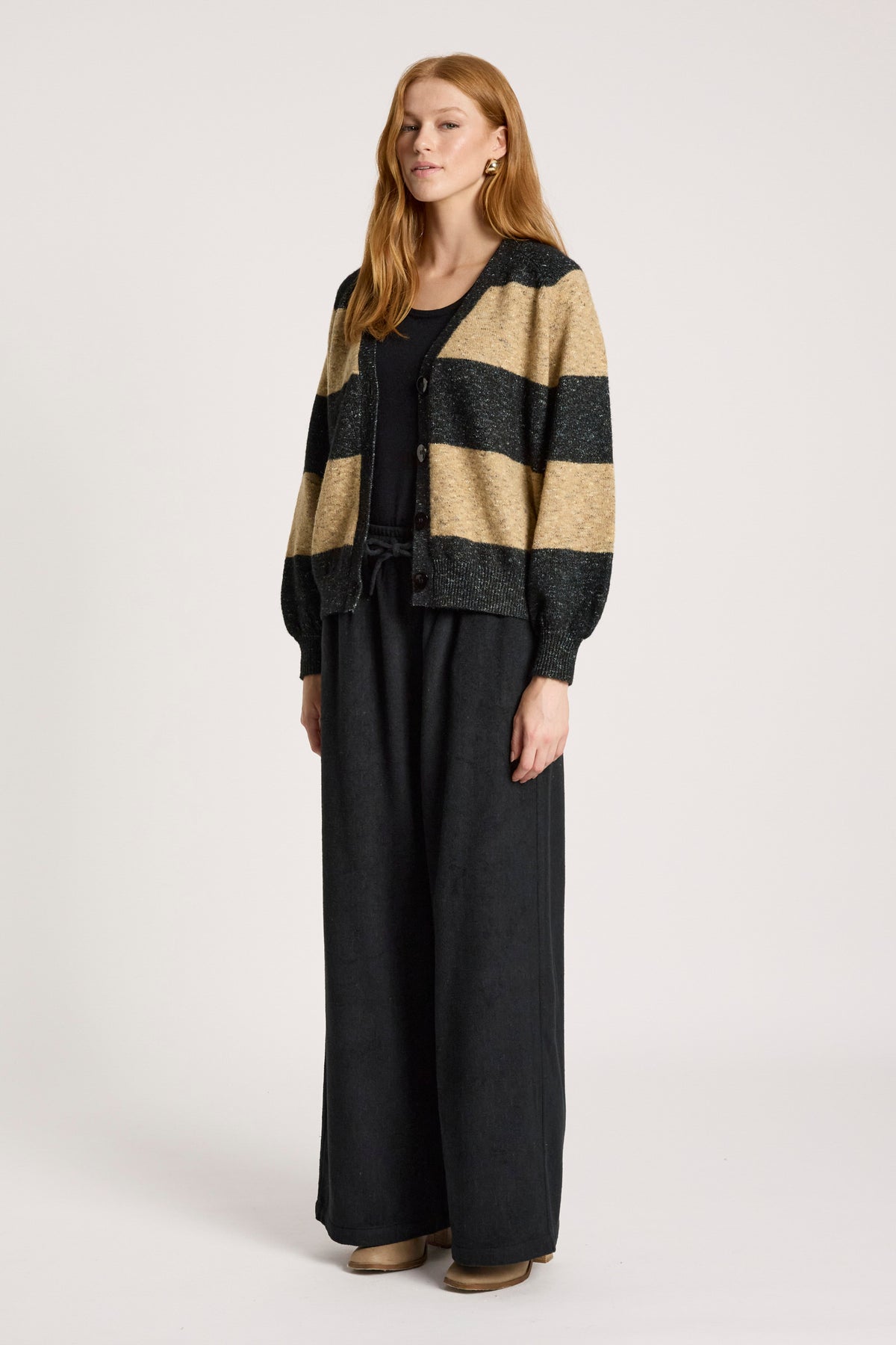 Zarda Cardigan - Mocha/Black - Girl Next Door Fashion