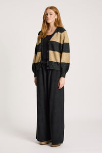 Zarda Cardigan - Mocha/Black - Girl Next Door Fashion