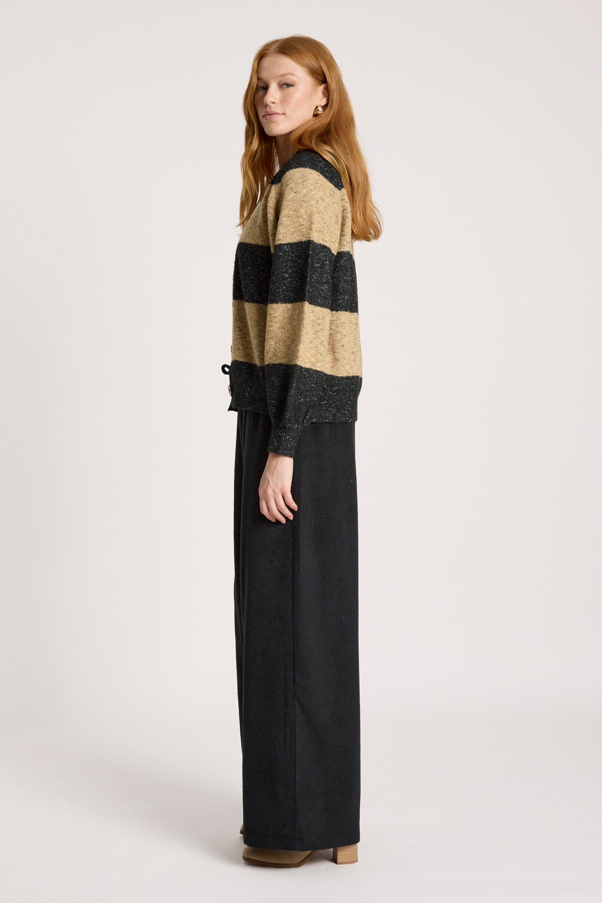 Zarda Cardigan - Mocha/Black - Girl Next Door Fashion