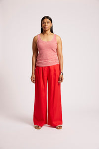 Casa Stripe Tank - Aperol/White