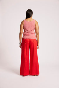 Casa Stripe Tank - Aperol/White