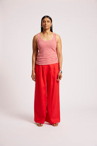 Casa Stripe Tank - Aperol/White