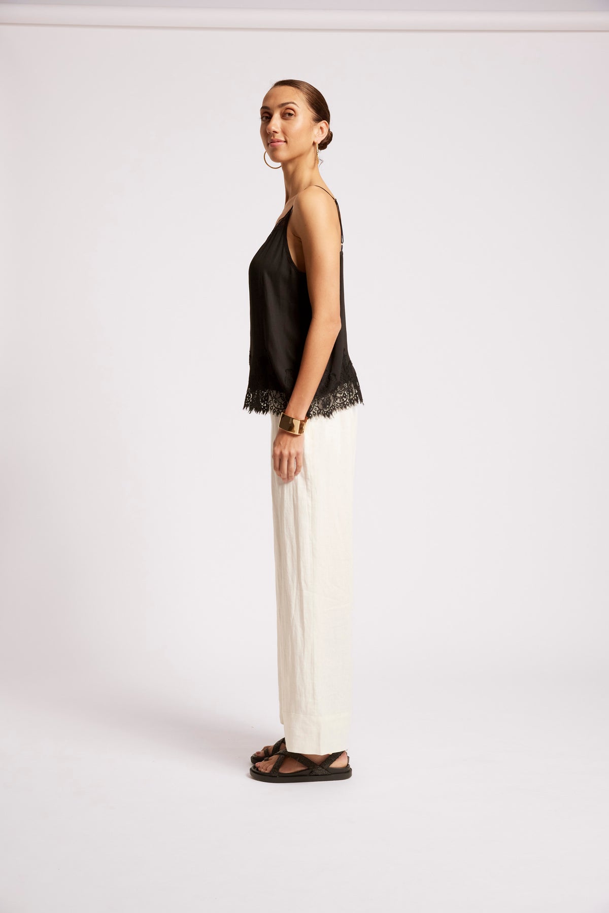 Drift Lace Tank - Black