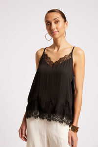 Drift Lace Tank - Black